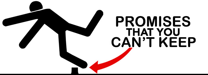 stickman tripping over promises